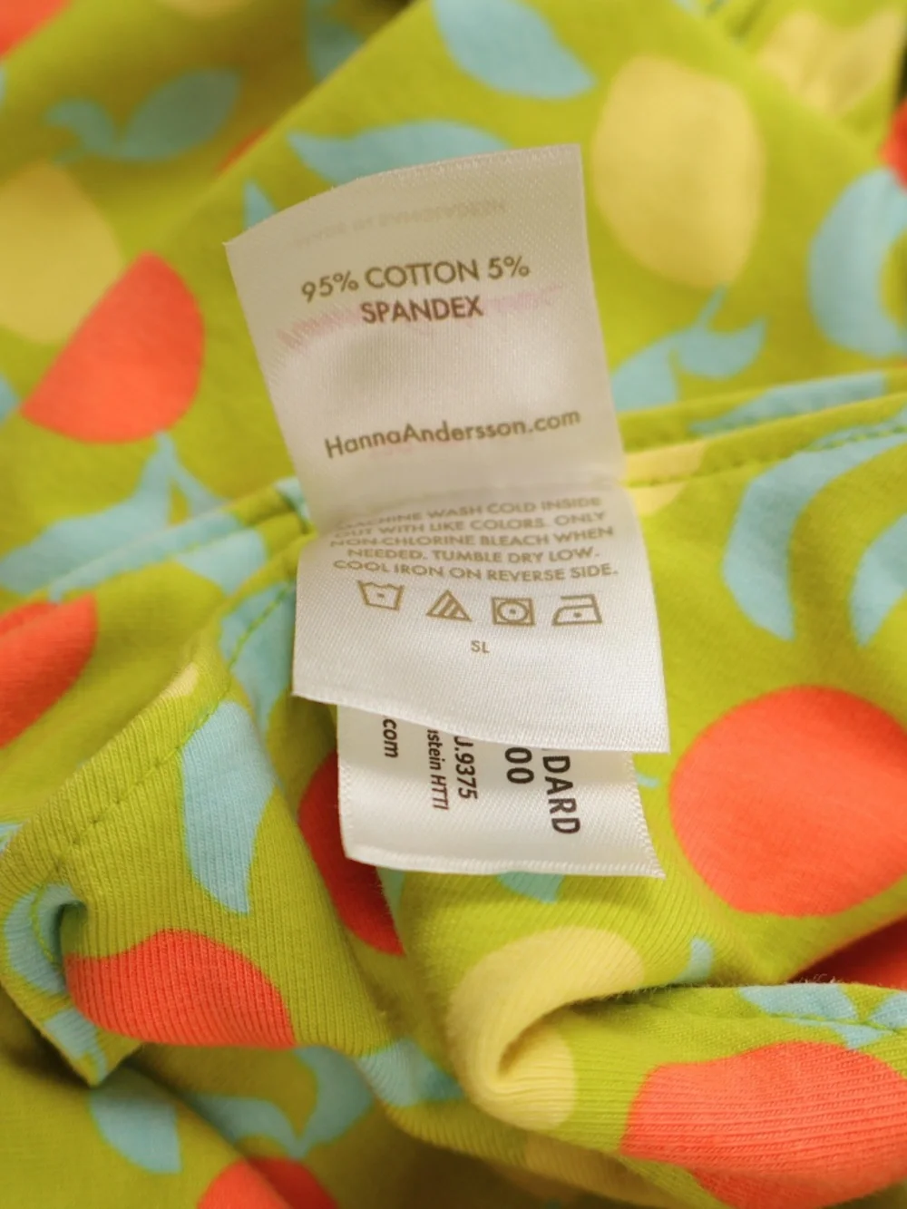 Hanna Andersson Citrus Print Cross Back Dress Girls Size 8 Fruit Print